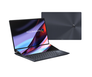 ASUS Zenbook Pro 14 Duo OLED UX8402ZA-M31 Ordinateur portable 36,8 cm (14.5") Écran tactile 2.8K Intel® Core™ i7 i7-12700H 16 Go LPDDR5-SDRAM 1 To SSD Wi-Fi 6E (802.11ax) Windows 11 Pro Noir