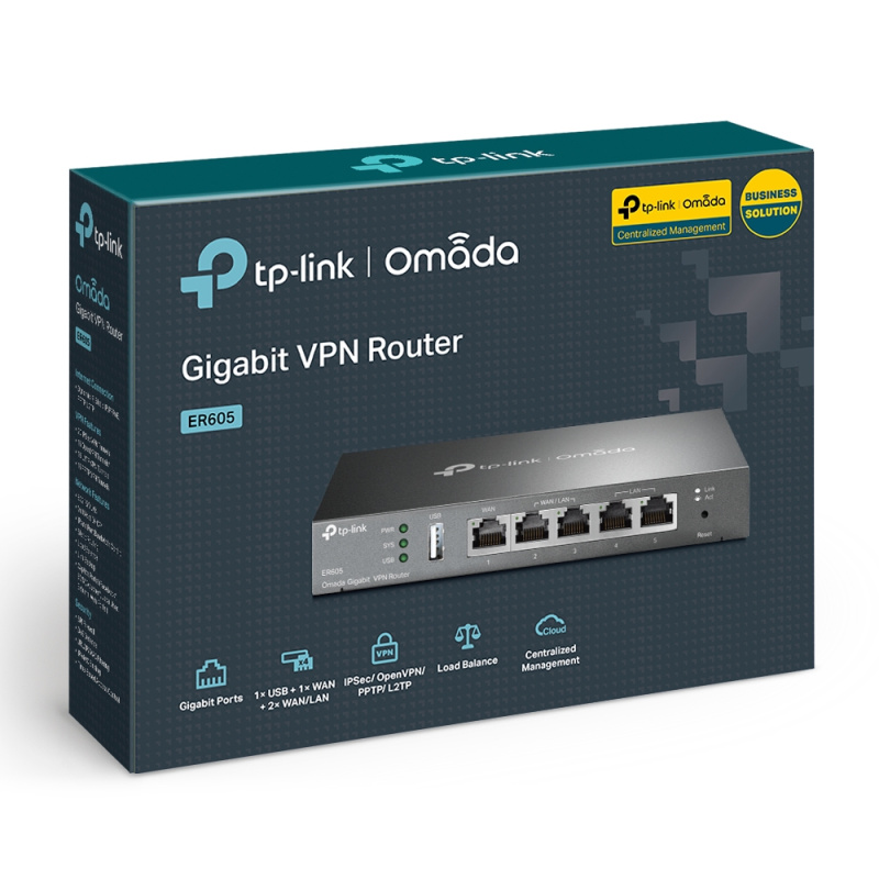 TP-Link Omada ER605 Routeur connecté Gigabit Ethernet Noir