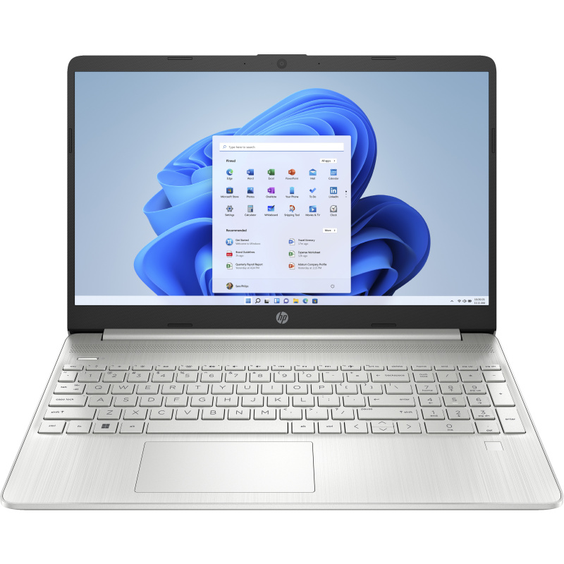 HP 15s-eq2097nf AMD Ryzen™ 7 5700U Ordinateur portable 39,6 cm (15.6") Full HD 16 Go DDR4-SDRAM 512 Go SSD Wi-Fi 5 (802.11ac) Windows 11 Home Argent