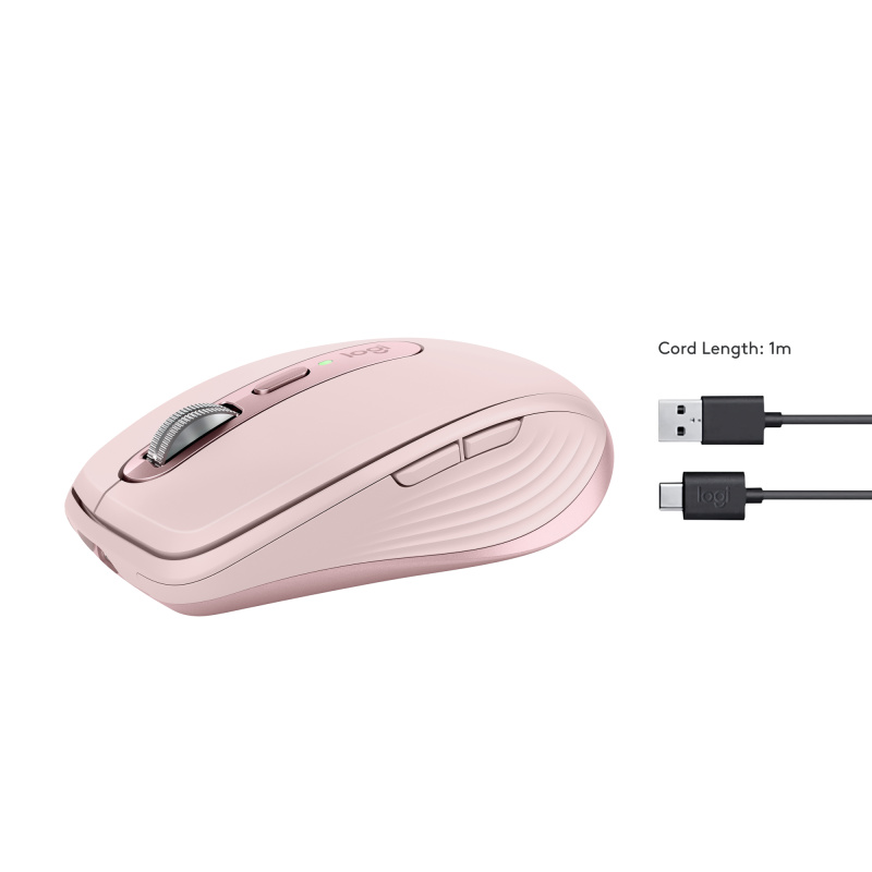 Logitech MX Anywhere 3S souris Bureau Droitier RF sans fil + Bluetooth Laser 8000 DPI