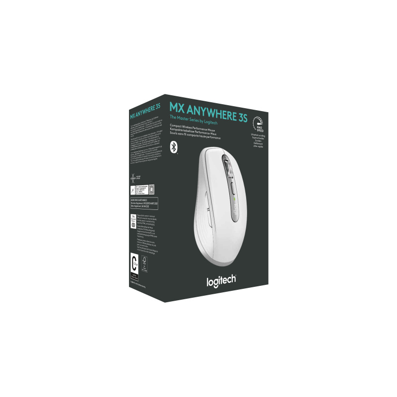 Logitech MX Anywhere 3S souris Bureau Droitier RF sans fil + Bluetooth Laser 8000 DPI