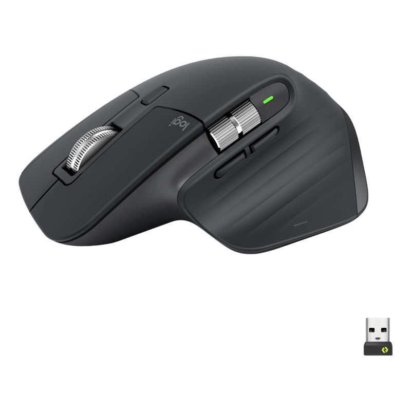 Logitech MX Master 3S souris Bureau Droitier RF sans fil + Bluetooth Laser 8000 DPI