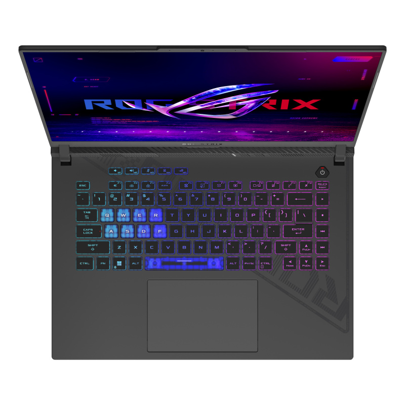 ASUS ROG Strix G16 G614JI-N4183X Intel® Core™ i7 i7-13650HX Ordinateur portable 40,6 cm (16") WQXGA 16 Go DDR5-SDRAM 1 To SSD NVIDIA GeForce RTX 4070 Wi-Fi 6 (802.11ax) Windows 11 Pro Noir, Gris