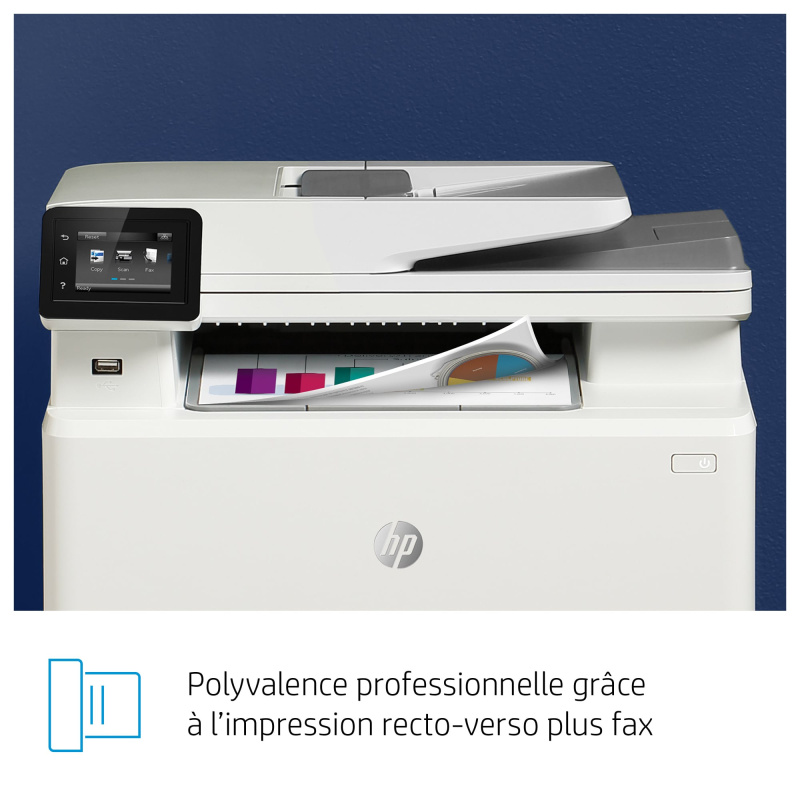 HP Color LaserJet Pro Imprimante multifonction M283fdw, Couleur, Imprimante pour Impression, copie, scan, fax, Impression USB en façade; Numérisation vers e-mail; Impression recto-verso; Chargeur automatique de documents déroulé de 50 feuilles