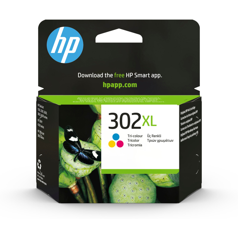 HP 302XL Cartouche d’encre trois couleurs grande capacité authentique