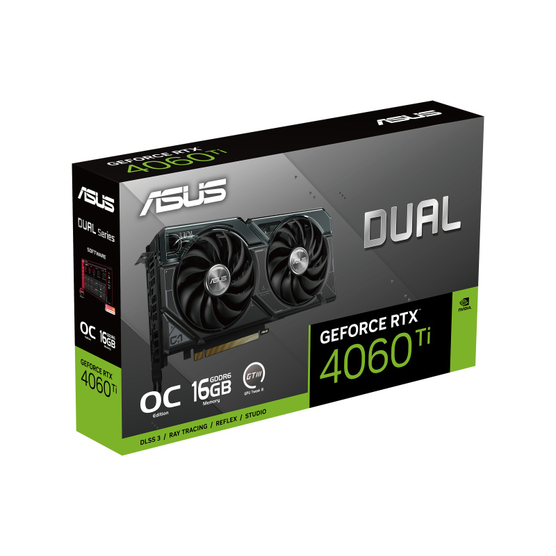 ASUS Dual -RTX4060TI-O16G NVIDIA GeForce RTX 4060 Ti 16 Go GDDR6