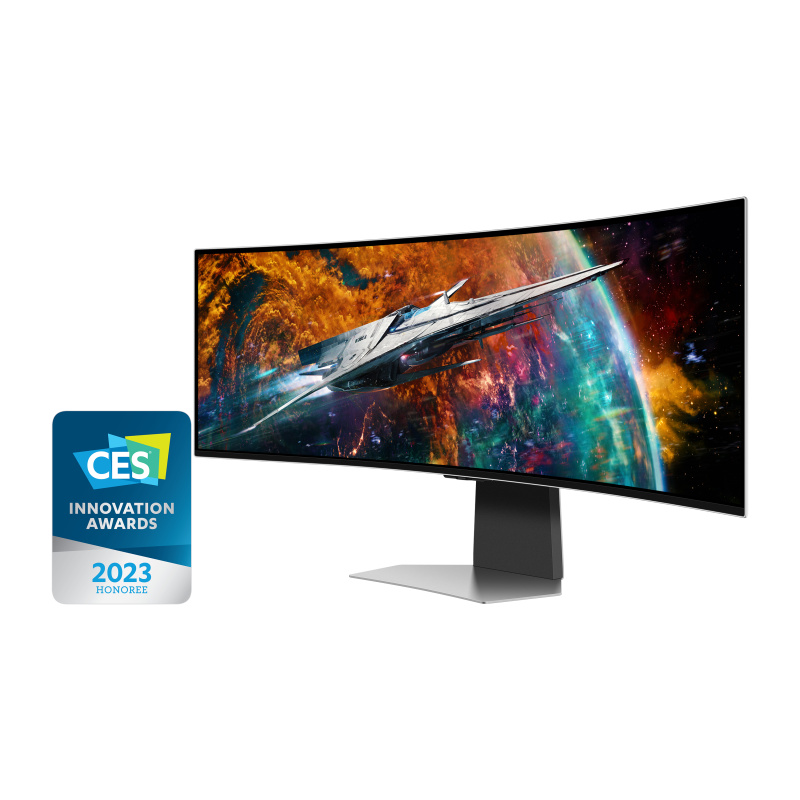 Samsung G95SC écran plat de PC 124,5 cm (49") 5120 x 1440 pixels Dual QHD OLED Argent