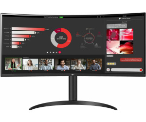 LG UW 34WR55QC-B.AEU écran plat de PC 86,4 cm (34") 3440 x 1440 pixels Wide Quad HD LED Noir