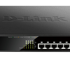 D-Link DGS-1008MP commutateur réseau Non-géré Gigabit Ethernet (10/100/1000) Connexion Ethernet, supportant l'alimentation via ce port (PoE) 1U Noir