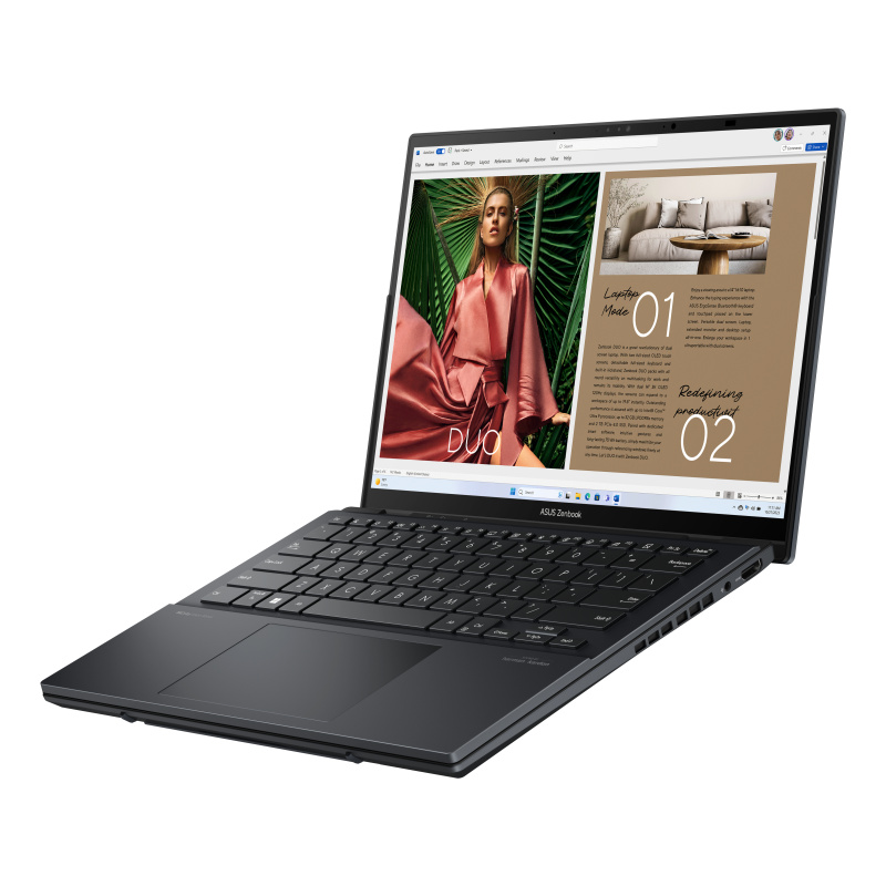 ASUS Zenbook Duo UX8406MA-QL357X Intel Core Ultra 7 155H Ordinateur portable 35,6 cm (14") Écran tactile WUXGA 32 Go LPDDR5x-SDRAM 1 To SSD Wi-Fi 6E (802.11ax) Windows 11 Pro Gris