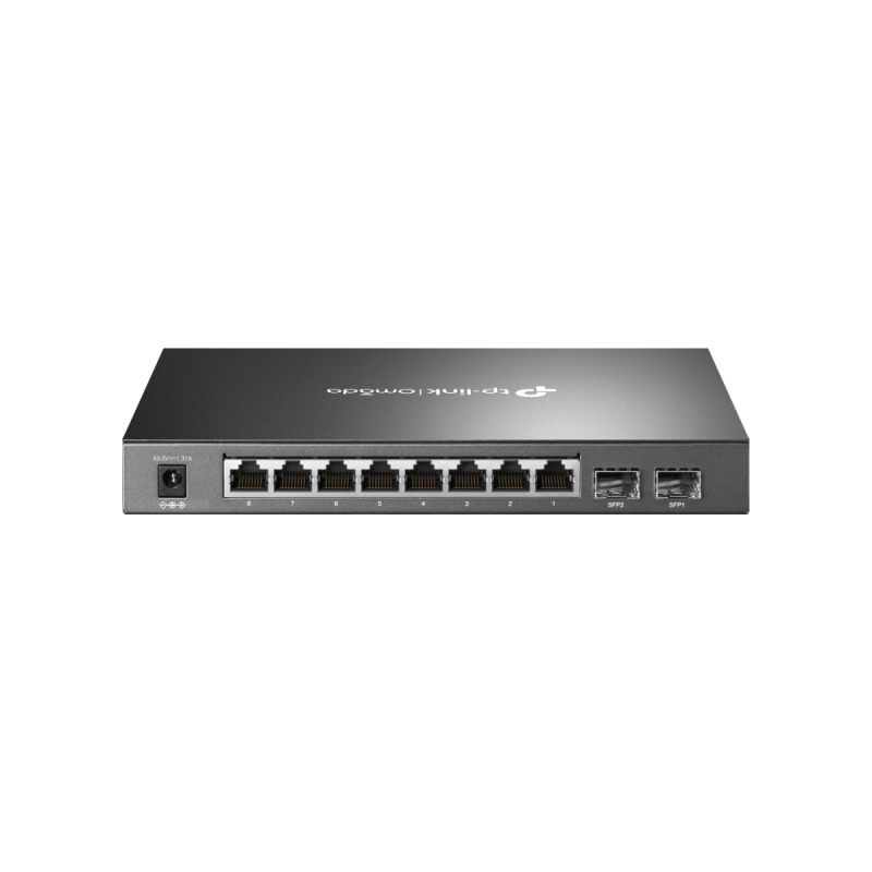 TP-Link Omada SG2210P commutateur réseau Géré L2/L2+ Gigabit Ethernet (10/100/1000) Connexion Ethernet, supportant l'alimentation via ce port (PoE) Noir