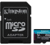 Kingston Technology Carte microSDXC Canvas Go Plus 170R A2 U3 V30 de 256 Go + ADP