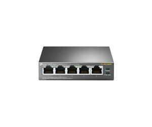 TP-Link TL-SG1005P Non-géré Gigabit Ethernet (10/100/1000) Connexion Ethernet, supportant l'alimentation via ce port (PoE) Noir