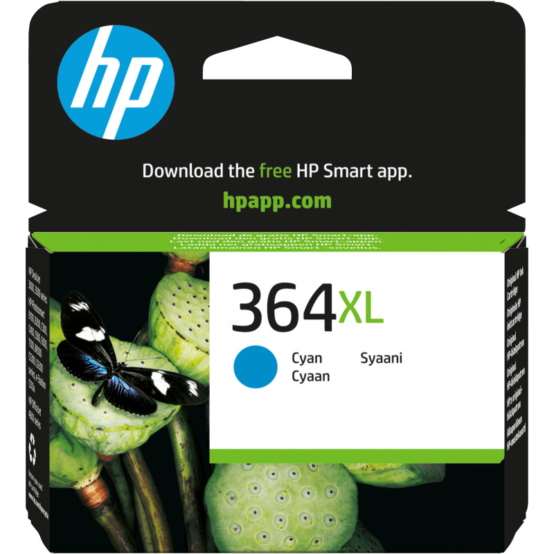 HP 364XL cartouche d'encre cyan grande capacité authentique