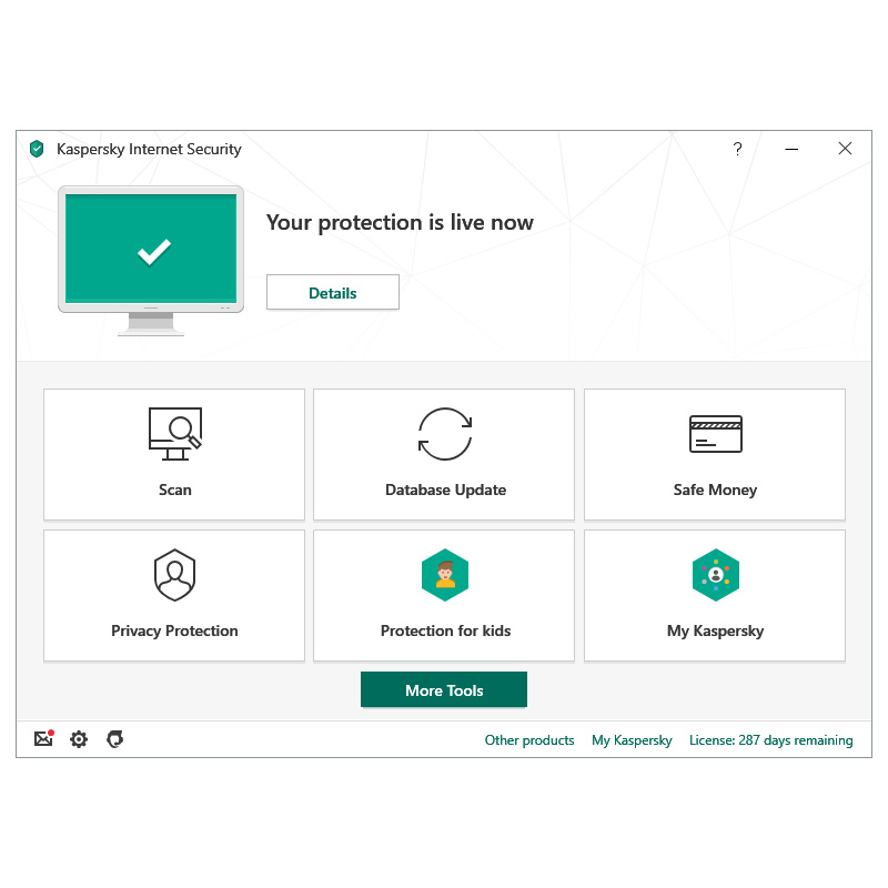 Kaspersky Internet Security 2020 Sécurité antivirus Base 3 licence(s) 1 année(s)