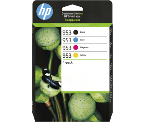 HP 953 Pack de 4 cartouches d'encre Noir/Cyan/Magenta/Jaune authentiques