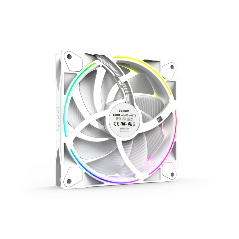 be quiet! Light Wings White | 140mm PWM high-speed Triple-Pack Boitier PC Ventilateur 14 cm Blanc 3 pièce(s)