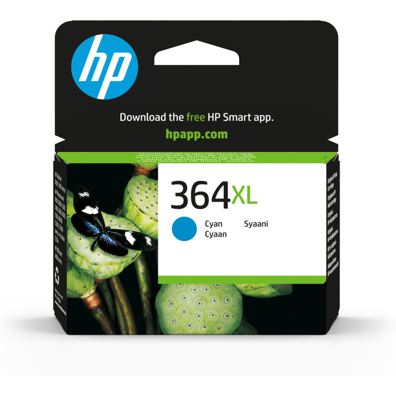 HP 364XL cartouche d'encre cyan grande capacité authentique