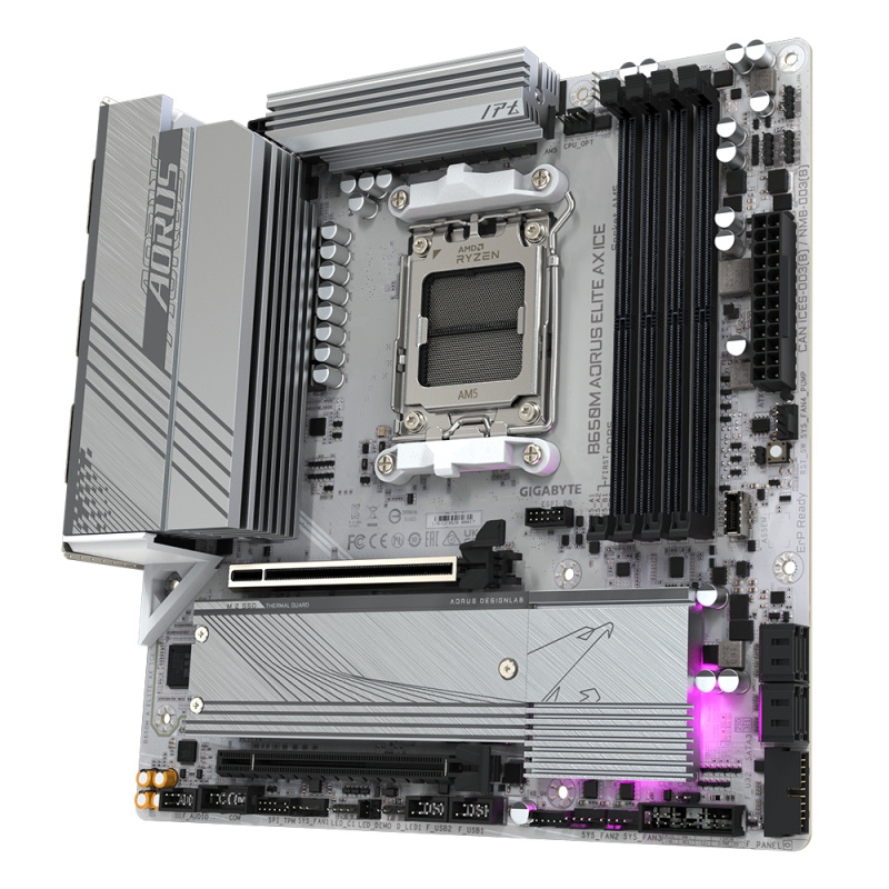 GIGABYTE B650M AORUS ELITE AX ICE carte mère AMD B650 Emplacement AM5 micro ATX