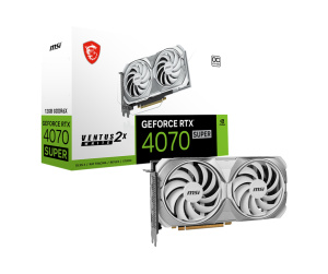 MSI GeForce RTX 4070 SUPER 12G VENTUS 2X WHITE OC NVIDIA 12 Go GDDR6X