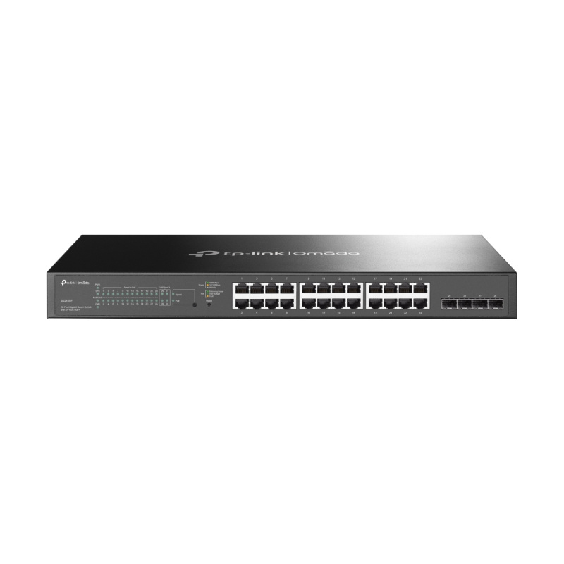 TP-Link Omada TL-SG2428P Géré L2/L2+ Gigabit Ethernet (10/100/1000) Connexion Ethernet, supportant l'alimentation via ce port (PoE) 1U Noir