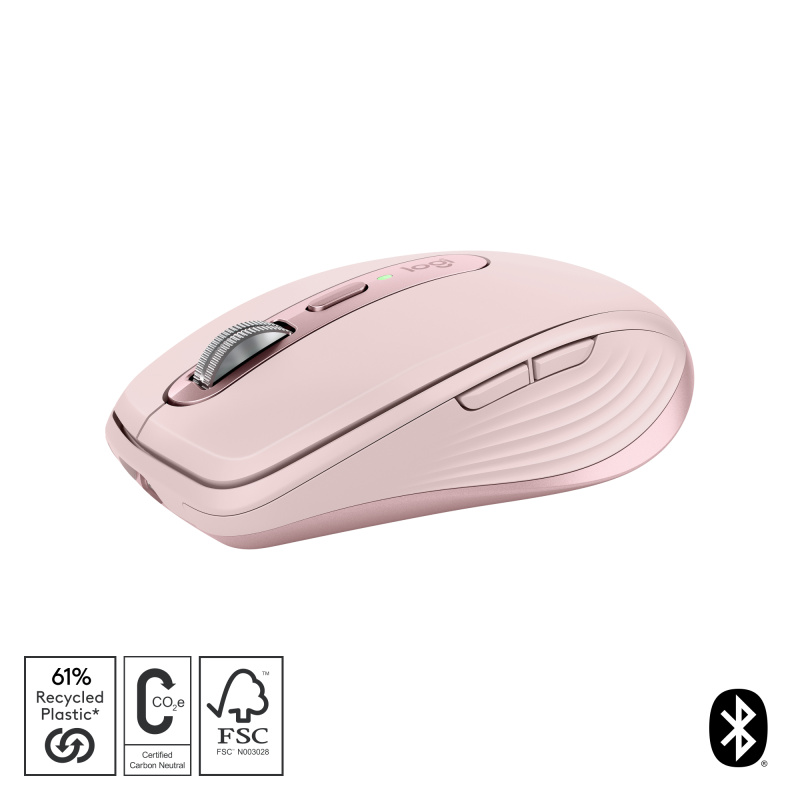 Logitech MX Anywhere 3S souris Bureau Droitier RF sans fil + Bluetooth Laser 8000 DPI